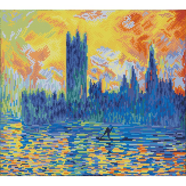 London Parliament in Winter (apres Monet)
