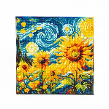 Starry Night Sunflowers με τελάρο!