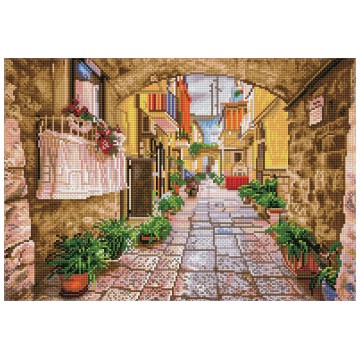 Rustic Street με κορνίζα (Tετράγωνα Diamonds)